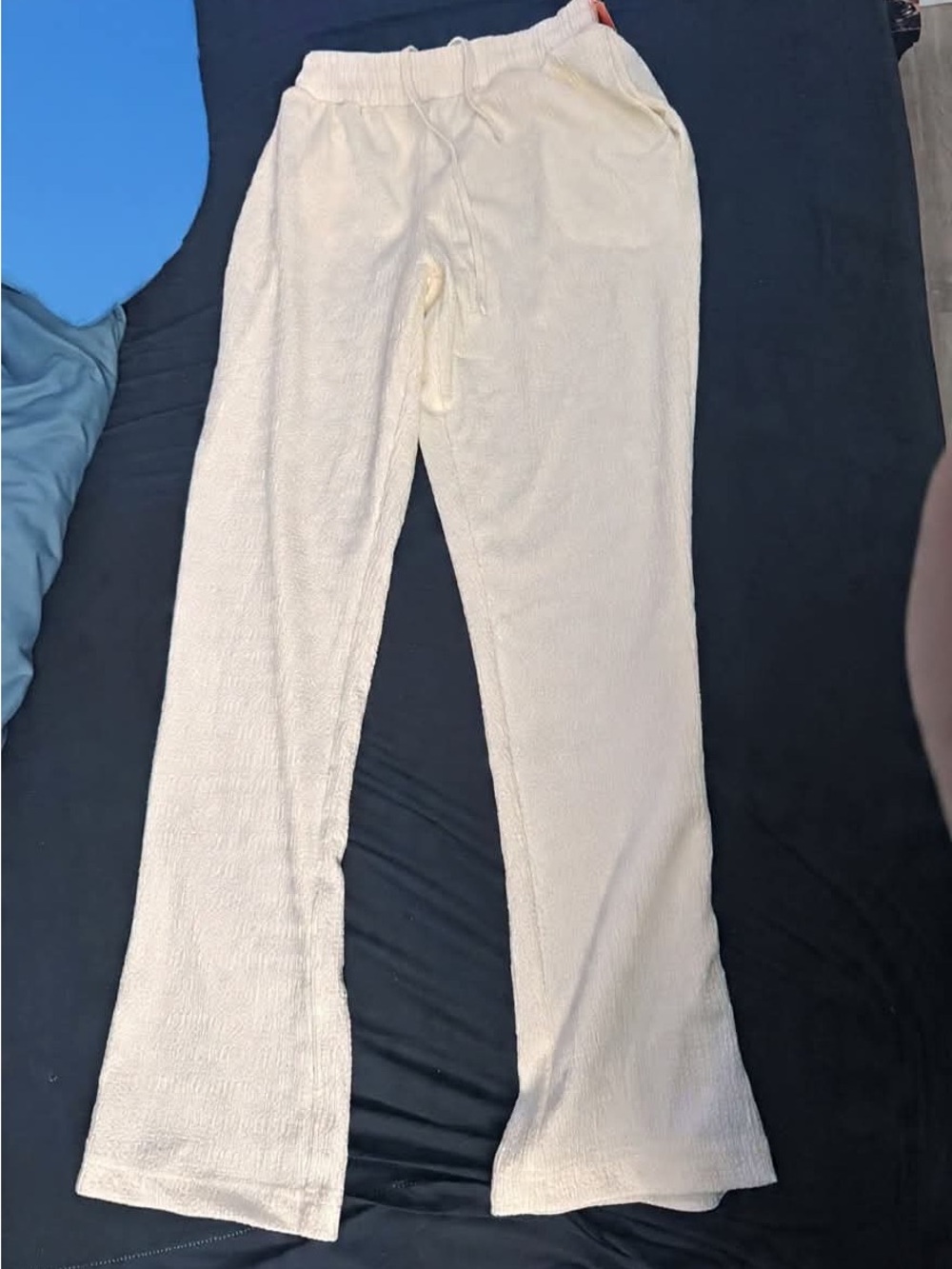 Women Cream Pull-On Knit Pants